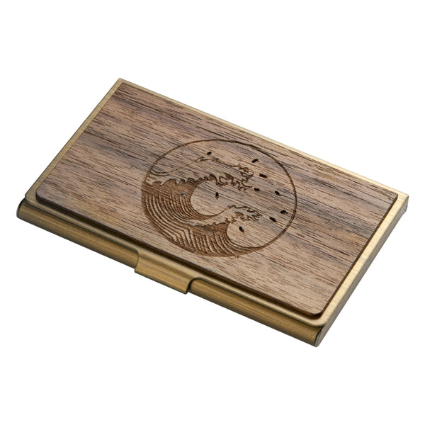 Tarjetero Ejecutivo de Acero Inoxidable y Madera con Grabado Personalizado - Image 3