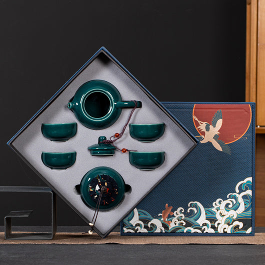Juego de Té Kung Fu en Caja de Regalo - Cerámica Premium para Negocios - Image 6