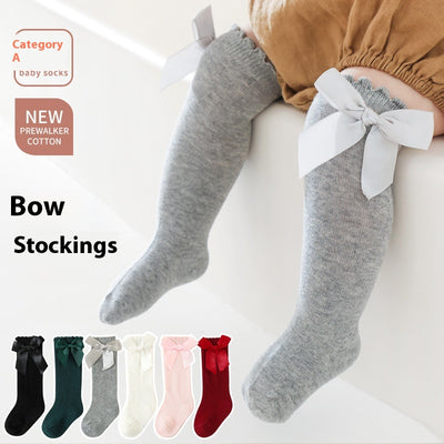 Calcetines Largos para Bebé con Moño Grande y Puño Sin Presión - Image 4