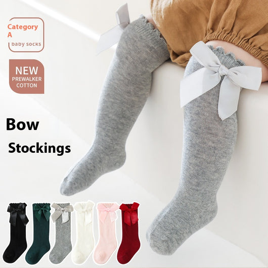 Calcetines Largos para Bebé con Moño Grande y Puño Sin Presión - Image 4