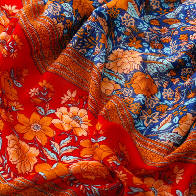 Chal Clásico Rojo y Azul de Diseño Nacional - Image 7