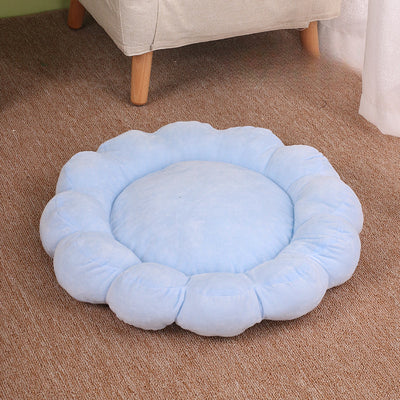 Cama Nido Doble Cara para Perros y Gatos 50x50cm - Diseño Pétalos Multicolor - Image 6