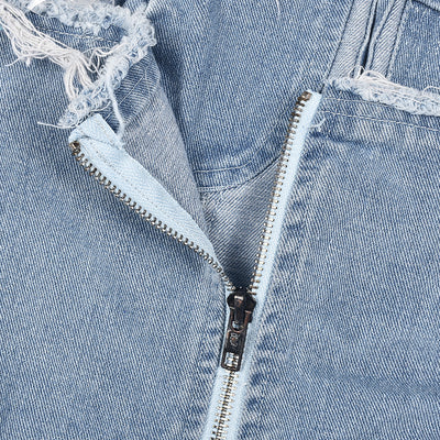 Jumpsuit Denim para Mujer con Escote V y Bolsillo Cremallera - Image 20