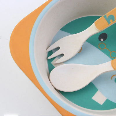 Juego de Vajilla Infantil 5 Piezas - Platos y Vasos de Fibra de Bambú Natural para Bebés - Image 30