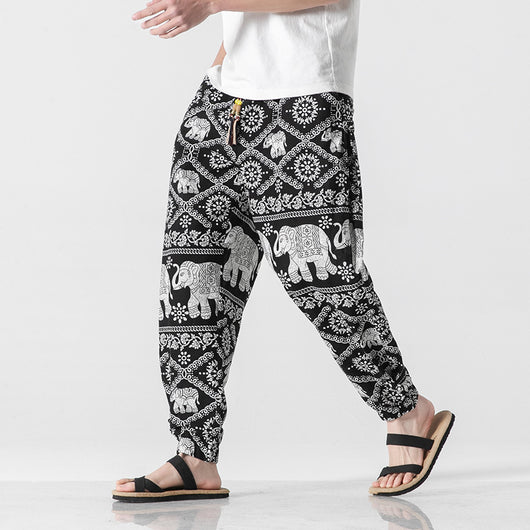 Pantalones Casuales Retro con Hebilla para Hombre - Image 4