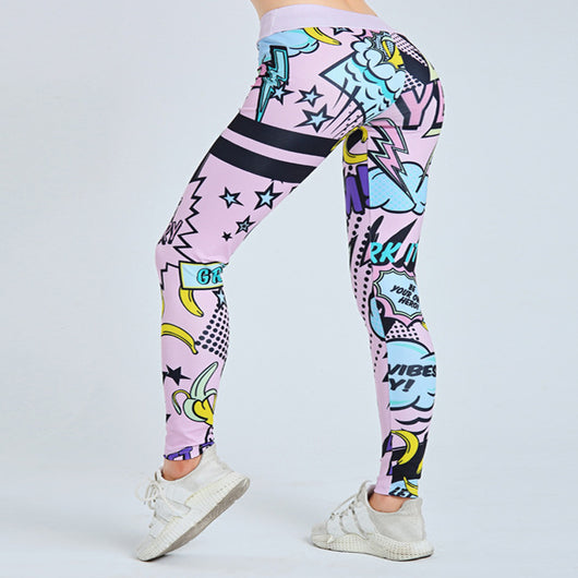 Mallas Capri de Yoga con Estampado Digital de Patrones Europeos y Americanos - Image 8