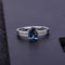 Anillo de Topacio Natural con Plata S925 y Cristal