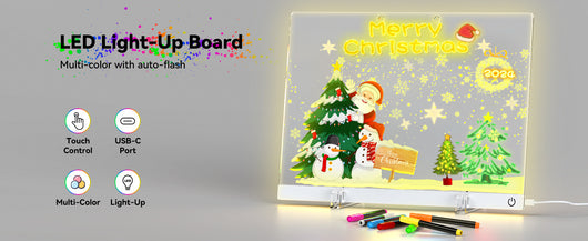 Pizarra Luminosa Infantil Borrable con Escritura Fluorescente - Image 14