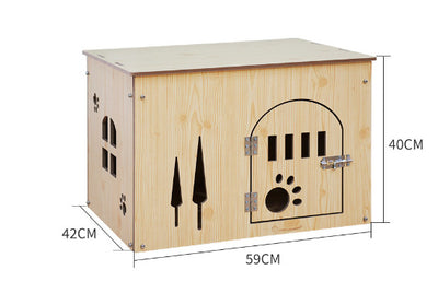 Casa de Mascotas de Madera Desmontable y Lavable para Todas las Estaciones - Image 5