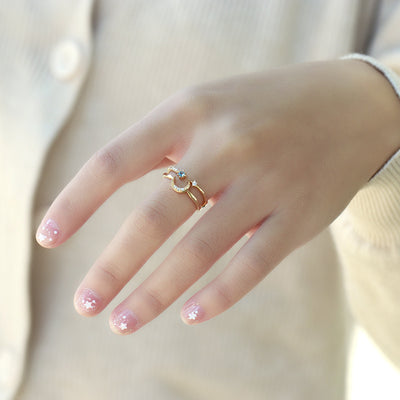 Anillo de Plata S925 con Estrella y Luna de Circón - Image 14