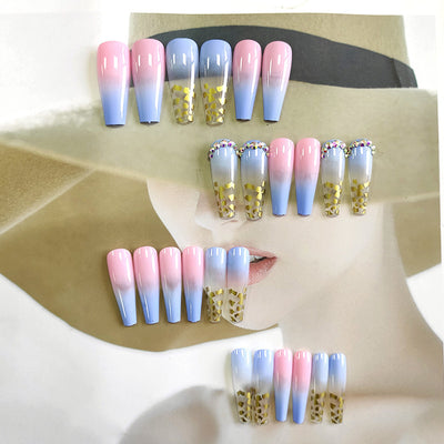 Stickers de Uñas con Diamantes Incrustados y Lámina Dorada - Image 4