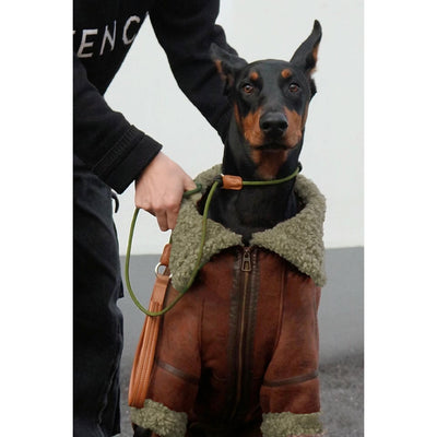 Abrigo de Cuero con Terciopelo Winter Plus para Perros Grandes - Image 7