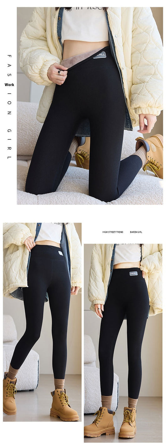 Leggings Térmicos de Algodón Puro con Forro Polar para Mujer - Cintura Alta y Elástico Reforzado - Image 14
