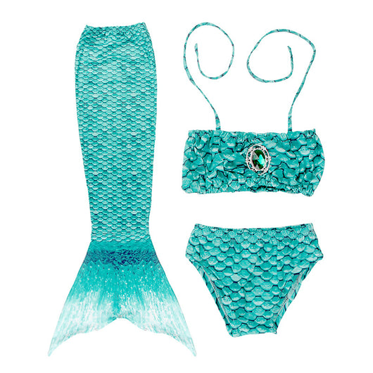 Conjunto de Bikini Cola de Sirena para Niñas - Mayoreo - Image 3