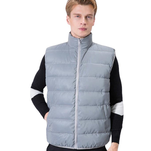 Chaleco Reflectante Abrigo Slim Fit Otoño Invierno Tallas Grandes Hombre - Image 5