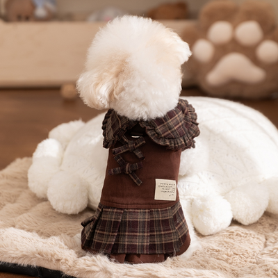 Vestido Suéter Cuadros para Mascotas - Falda Térmica Forrada en Fleece para Perros y Gatos - Image 31