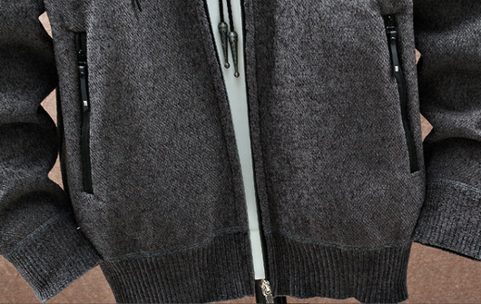 Cardigan Hoodie Acolchado de Terciopelo para Hombre - Image 9