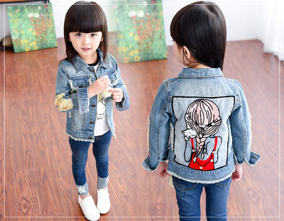 Chaqueta de Mezclilla para Niñas Estilo Clásico Primavera-Otoño - Image 45