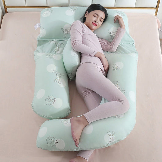 Almohada Maternidad Protección Cintura Tipo U para Dormir de Lado - Image 14