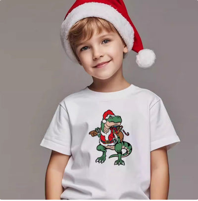 Playera Navideña Dinosaurio para Padres e Hijos - Image 4