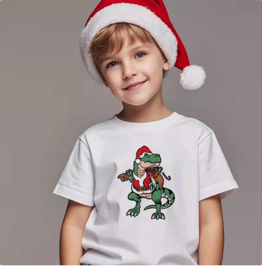 Playera Navideña Dinosaurio para Padres e Hijos - Image 4