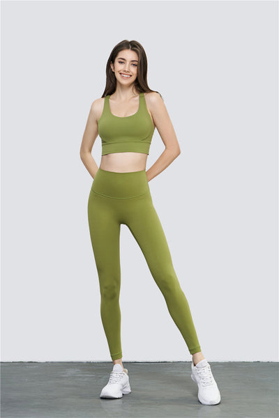 Conjunto Deportivo Mujer con Espalda Cruzada - Leggings y Top Yoga - Image 12