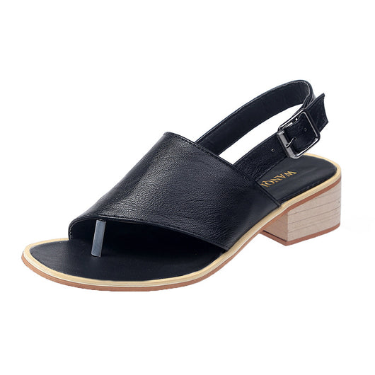 Sandalias Mujer Talla Grande con Tacón Grueso y Hebilla - Image 14