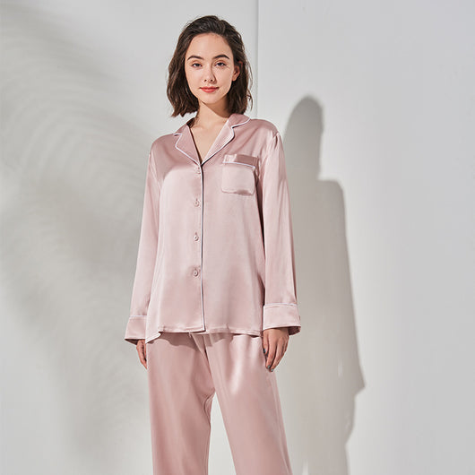 Pijama Largo de Seda para Mujer - Conjunto Elegante para el Hogar - Image 4