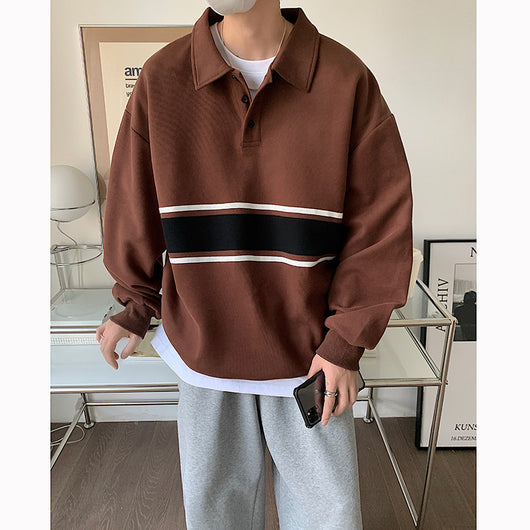 Polo Hoodie Combinado de Colores para Hombre - Image 11