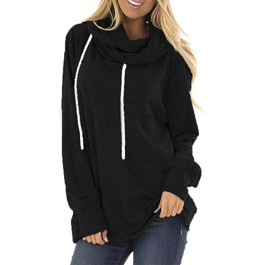 Sudadera con Capucha y Cordones Suelta Casual para Mujer - Image 14