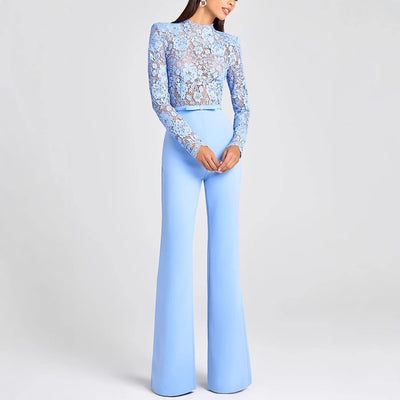 Jumpsuit de Encaje Elegante con Flecos para Mujer - Image 2