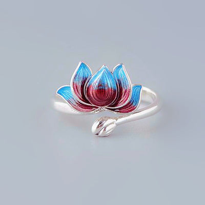 Anillo de Loto Bicolor en Resina Epoxi - Image 8