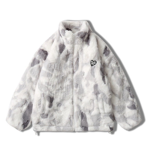 Abrigo de Cachemir Tie Dye con Cuello Mao Unisex - Image 9