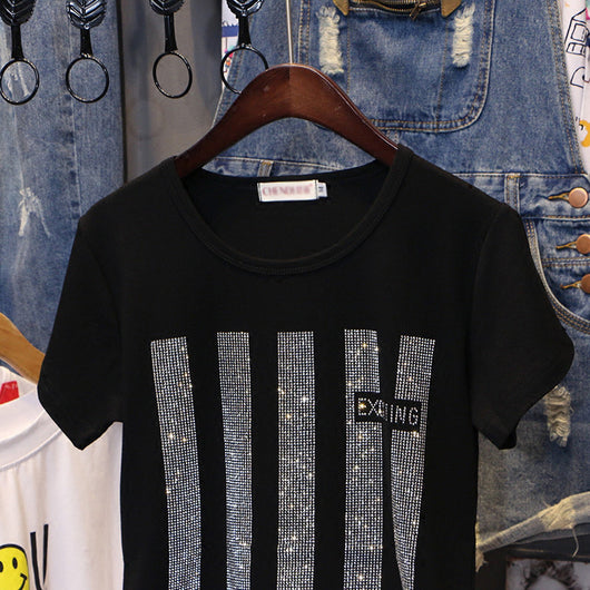 Playera de Algodón con Strass Brillante - Image 15