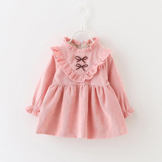Vestido Largo Coreano de Manga Larga