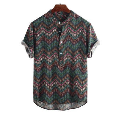 Blusa Escote V con Estampado de Olas - Image 4