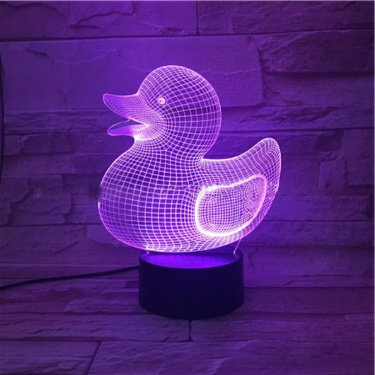 Lámpara de Noche 3D Pato Amarillo - Luz LED Creativa Infantil - Image 2