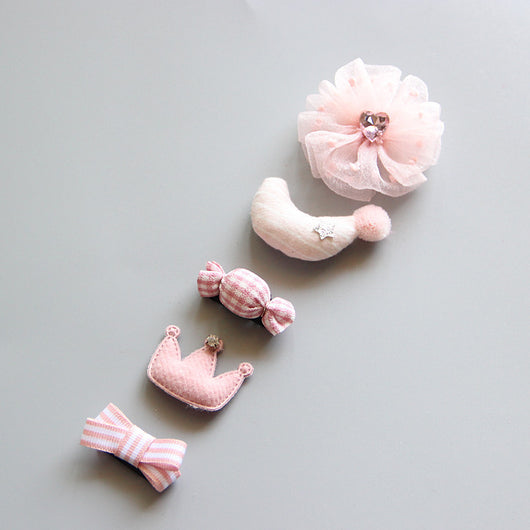 Set de 5 Diademas Princesa para Bebé con Horquillas Decorativas - Image 24
