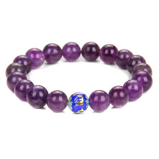 Pulsera de Piedra Ágata Multicolor con Cuentas de Esmalte para Hombre - Image 2
