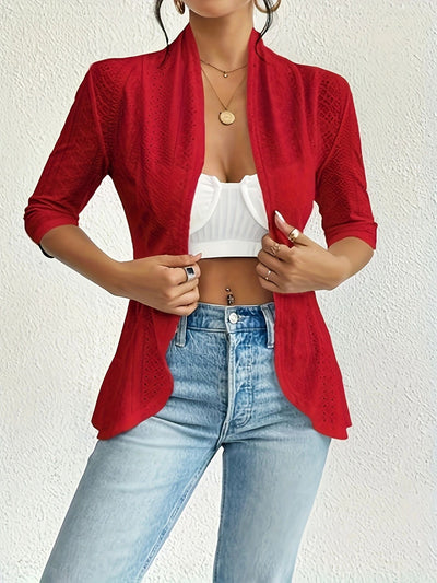 Cardigan Hueco Elegante para Mujer - Diseño Moderno Cruzado - Image 19