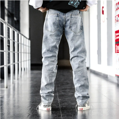 Jeans Slim Fit con Rotos en Rodillas - Estilo Urbano Moderno Hombre y Mujer - Image 7