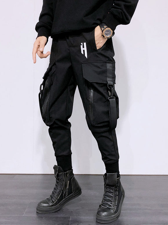 Pantalones Cargo Hip Hop con Bolsillos Funcionales