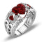 Anillo de Compromiso Corazón Ruby Princesa