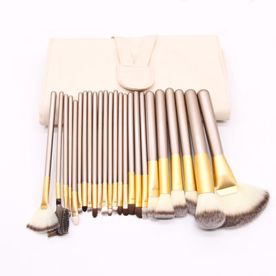 Set de Brochas de Maquillaje con Mango Champagne - 12/18/24 Piezas - Image 6
