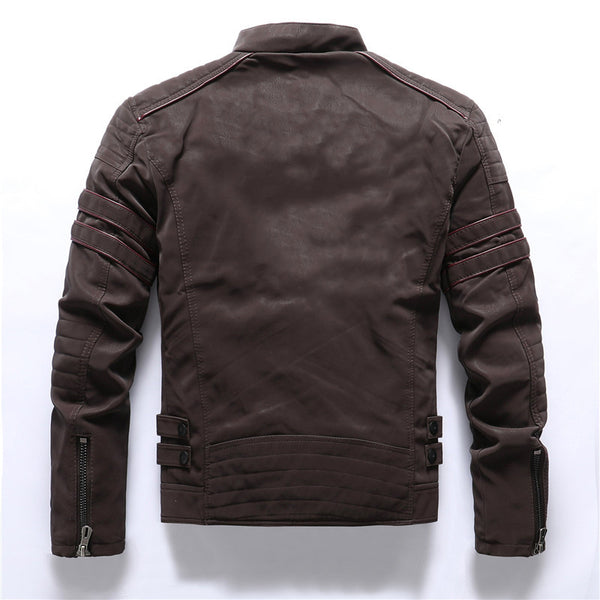 Chaqueta de Cuero Lavado para Hombre