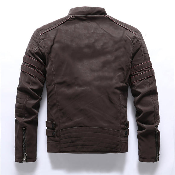 Chaqueta de Cuero Lavado para Hombre