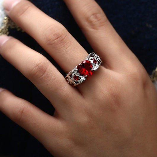 Anillo de Compromiso Corazón Ruby Princesa - Image 4