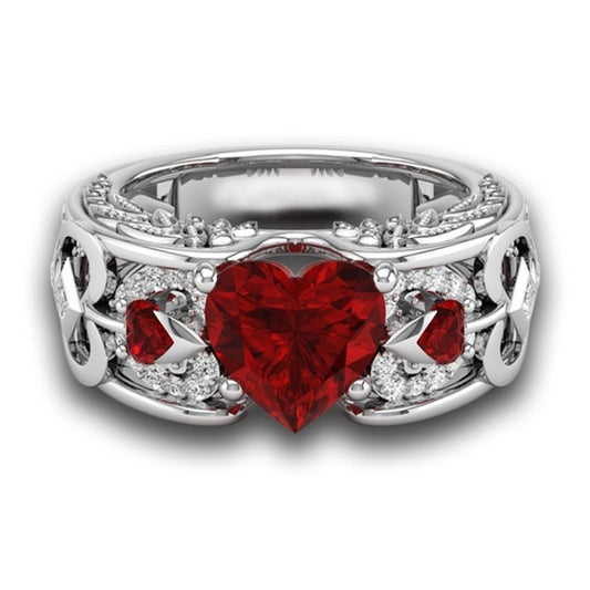 Anillo de Compromiso Corazón Ruby Princesa - Image 2
