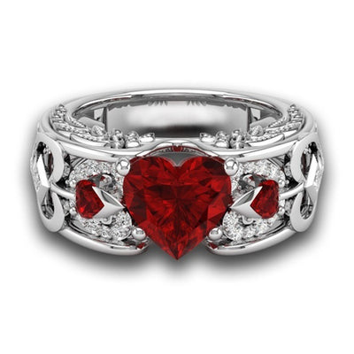 Anillo de Compromiso Corazón Ruby Princesa - Image 2