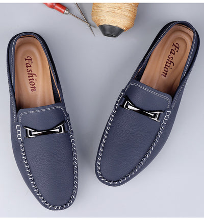 Zapatos Casuales Extra Grandes de Cuero con Suela Gommino Ancha - Image 7